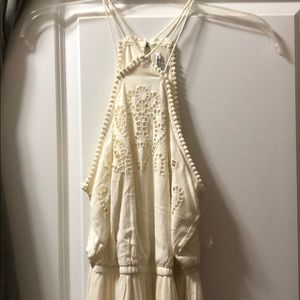Cream boho romper